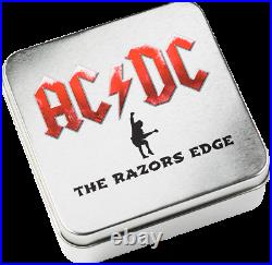 The Razors Edge 2 Oz Proof Silver Coin Cook Islands 2019 $10 ACDC