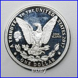 10x Cook Islands Proof Morgan Dollar $1 Clad Coins 30239