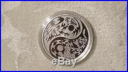 14-17 Cook Islands Predator/Prey Silver 4-Coin Set withDisplay Box/Matching COA's