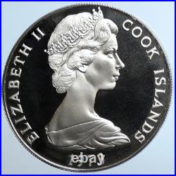 1973 COOK ISLANDS 7 1/2 DOLLARS HERVEY ISL. DISCOVERY 1 Oz PROOF SILVER