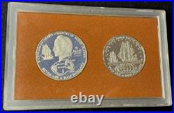 1973 COOK ISLANDS OFFICIAL 2 Oz STERLING SILVER PROOF SET (2) RAM PKG