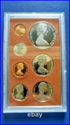 1973 COOK ISLANDS Proof 9 Coins Mint Set with two Silver Coins