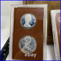 1973 Captain Cook Islands Queen Elizabeth Silver Coin Proof Set