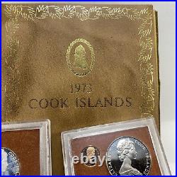 1973 Captain Cook Islands Queen Elizabeth Silver Coin Proof Set