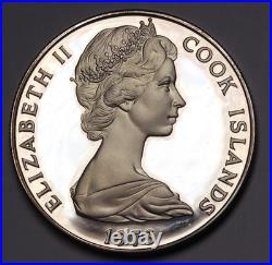 1973 Cook Islands 2.5 Dollars $2.5 QEII KM#? 9 Proof Coin, 0.81oz Silver