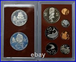 1973 Cook Islands 9 Coin Proof Set with. 925 1.8 oz ASW Includes the Dong Dollar
