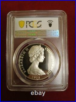 1973 Cook Islands Silver 2.5 Dollars James Cook Voyage Pcgs Pr 68 Deep Cameo