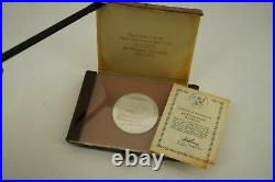1974 $50 Cook Islands Churchill Silver Proof Coin In Case with COA Free Ship US