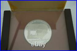 1974 $50 Cook Islands Churchill Silver Proof Coin In Case with COA Free Ship US