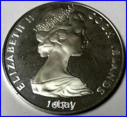 1974 COOK ISLANDS $50 DOLLAR CHURCHILL 3 Oz PROOF SILVER RARE BEAUTY