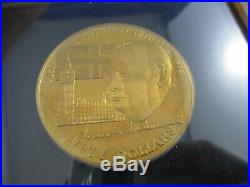 1974 COOK ISLANDS Silver Gilt Proof Fifty Dollars Coin Sir Winston Churchill