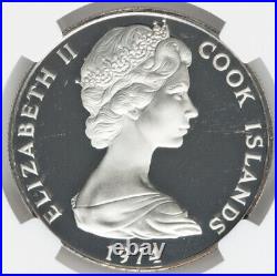 1974 Captain James Cook Islands 2nd Voyage SILVER PROOF 0.925 Coin NGC BRITAIN