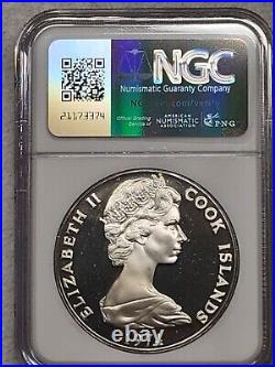 1974 Cook Is 7 & 1/2 Dollars Silver Coin NGC Rated PF 68 Ultra C. Hervey Islands