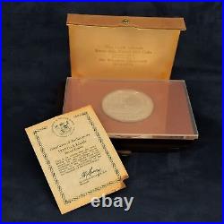 1974 Cook Islands $50 Silver Proof Churchill Coin in Box withCO- Free Shipping USA