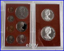 1974 Cook Islands 9 Coin Proof Set with. 925 1.8 oz ASW Includes the Dong Dollar