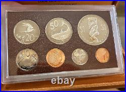 1975 Coins Of Cook Islands 7-Coin Proof Set With Box & Info Sheet TONING