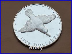 1976 Cook Islands Silver Proof Five 5 Dollars Coin