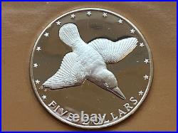 1976 Cook Islands Silver Proof Five 5 Dollars Coin
