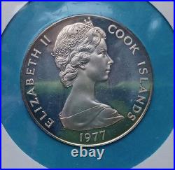 1977 Cook Islands $5 Silver Proof Coin FDC Wildlife and Conservation Day #23/100