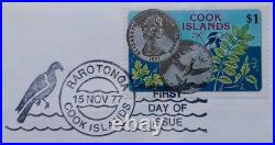 1977 Cook Islands $5 Silver Proof Coin FDC Wildlife and Conservation Day #23/100