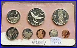 1977 Cook Islands Proof Silver Coin Set Franklin Mint