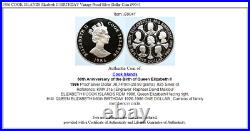 1986 COOK ISLANDS Elizabeth II BIRTHDAY Vintage Proof Silver Dollar Coin i99041