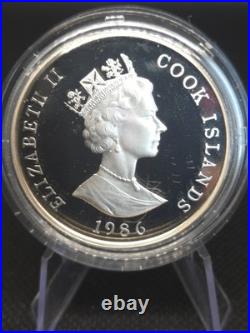 1986 Cook Islands $1 Silver Proof Piedfort-Royal Wedding