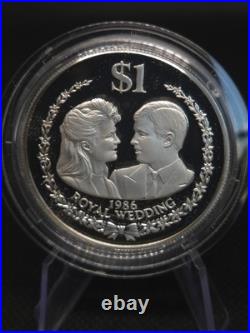 1986 Cook Islands $1 Silver Proof Piedfort-Royal Wedding