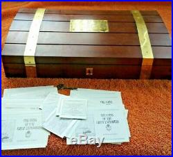 1988 Cook Islands Coins Of The Great Explorers 25-coin Set Chest Sterling Silver
