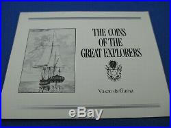 1988 Cook Islands THE COINS OF THE GREAT EXPLORERS $50 Silver Proof Coin Set