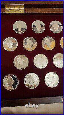 1988 Cook Islands The Coins Of Great Explorers Silver Coin Set & Key Rare