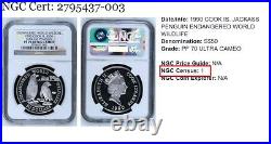 1990 COOK ISLANDS SILVER JACKASS PENGUIN SILVER NGC PCGS ANACS PF 70 wildlife