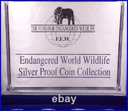 1990 Cook Islands Endangered World WILDLIFE (24 Coin) Silver Proof Set with Case