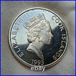 1993 Cook Islands $50.925 Silver America 1492-1992 José de San Martín
