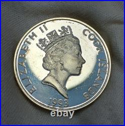 1993 Cook Islands $50.925 Silver America 1492-1992 José de San Martín