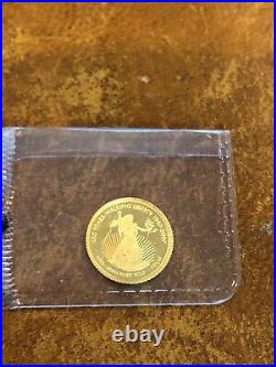 1994 1 Silver Eagle Coin & 1/2 Gram Gold Coin U. S Walking-Liberty Rare Mint