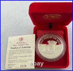 1996 Cook Islands 1oz Lunar Year of the Mouse Fine Silver Coin Perth Mint