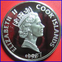 1997 Cook Islands $20 Proof. 95 Oz Silver Dark Ages Europe Monk Writing Rarecoin