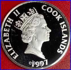 1997 Cook Islands $20 Proof. 95 Oz Silver Dark Ages Europe Monk Writing Rarecoin