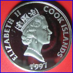1997 Cook Islands $20 Proof. 95 Oz Silver Dark Ages Europe Monk Writing Rarecoin