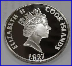 1997 Cook Islands $50.925 PF Silver Coin 7th Century Struck by Franklin Mint