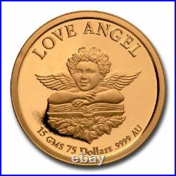 1997 Cook Islands 5-Coin Gold Love Angel Proof Set (1.083 oz) SKU#61496