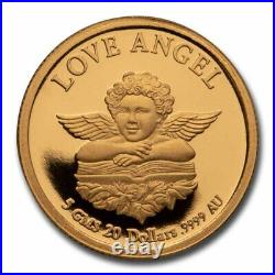 1997 Cook Islands 5-Coin Gold Love Angel Proof Set (1.083 oz) SKU#61496