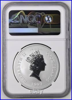 1997-P Cook Islands 1 Dollar Lady Diana Silver 0.999 Coin Km# 308 NGC RP 69