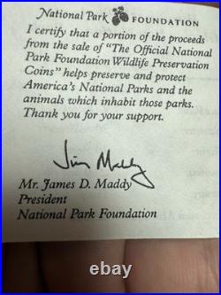 1997 national park wild life preservation PROOF coins SILVER Cook Islands 120gr