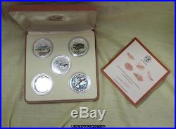 1998 Cook Islands Five 1oz Pure Silver Coins Australian Fauna Silver Coin Series