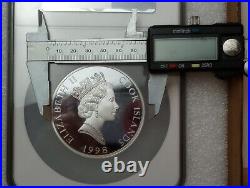 1998 Cook Islands Short Triathlon Silver coin NGC rated PF 69 Top Pop! 155 g Ag