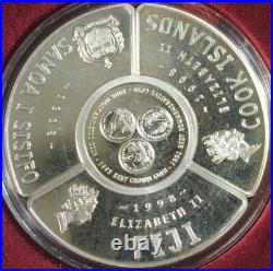 1998 Singapore Mint Tripartite Silver Coin, Fiji, Samoa And the Cook Islands