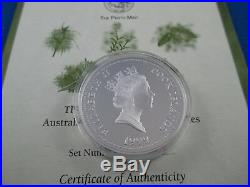 1999 Cook Islands $1 Australian Flora Silver Proof Coin Series A BEAUTY
