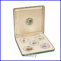 1999 Cook Islands Australian Flora Coloured Silver Coin Set #71298